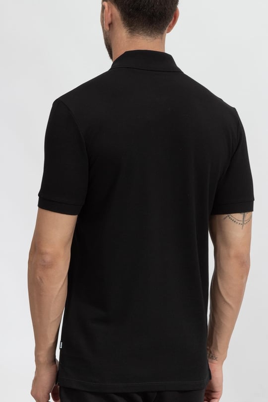 BOSS BOSS Erkek Polo Yaka Regular Fit Pamuklu Kısa Kollu Siyah Polo Yaka T-Shirt 50468362-001
