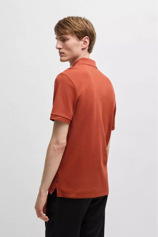BOSS BOSS Erkek Polo Yaka Regular Fit Pamuklu Kısa Kollu Turuncu Polo Yaka T-Shirt 50468362-806