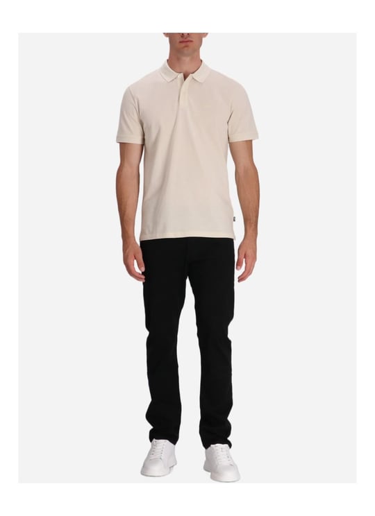 BOSS  BOSS Erkek Polo Yaka Regular Fit Pamuklu Kısa Kollu Ekru T-Shirt 50468362-131