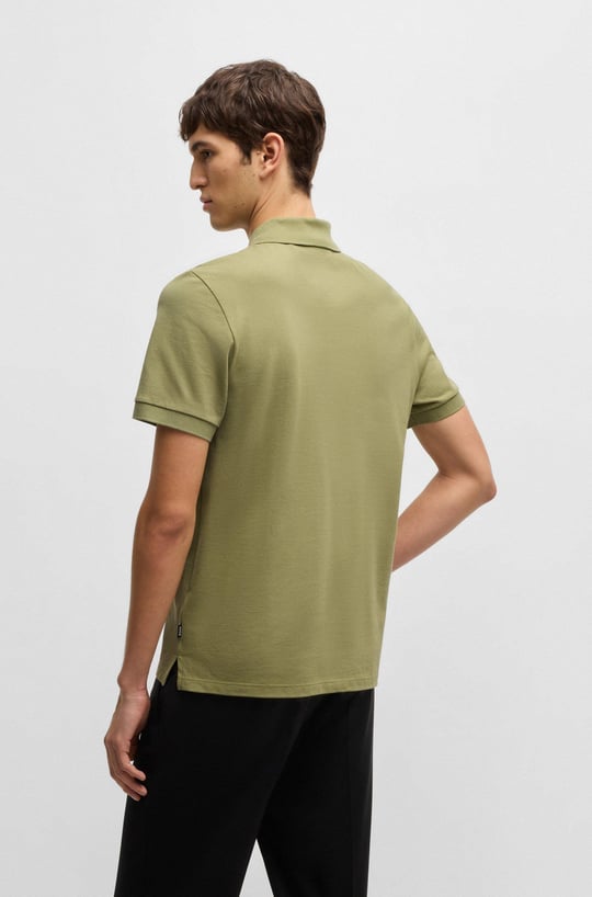 BOSS BOSS Erkek Polo Yaka Regular Fit Pamuklu Kısa Kollu Açık Yeşil Polo Yaka T-Shirt 50468362-311
