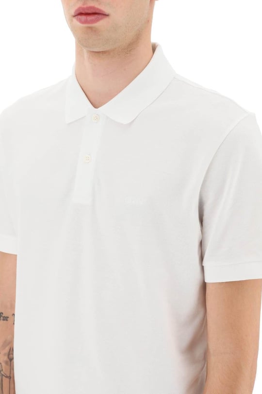 BOSS BOSS Erkek Polo Yaka Regular Fit Pamuklu Kısa Kollu Beyaz Polo Yaka T-Shirt 50468362-100