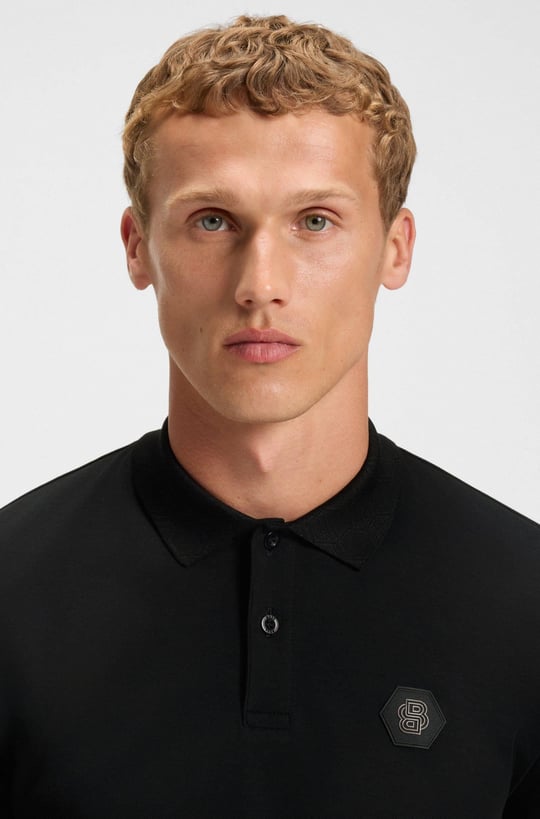 BOSS  BOSS Erkek Polo Yaka Regular Fit Pamuklu Kısa Kollu Siyah Polo Yaka T-Shirt 50543891-001
