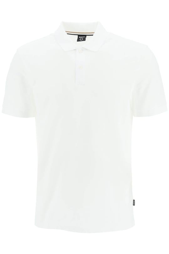 BOSS BOSS Erkek Polo Yaka Regular Fit Pamuklu Kısa Kollu Beyaz Polo Yaka T-Shirt 50468362-100
