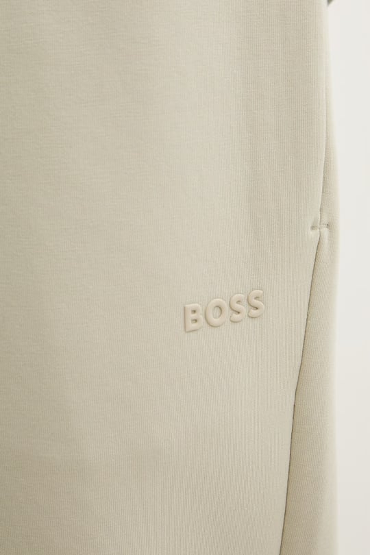 BOSS  BOSS Erkek Rahat Kalıp Pamuklu Beli ve Paçası Lastikli Bej Eşofman Altı 50565748-272