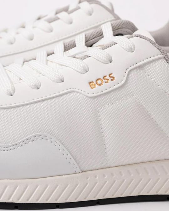 BOSS BOSS Erkek Rahat Taban Nefes Alabilen Üst Yüzeyli Beyaz Sneaker 50536481-100