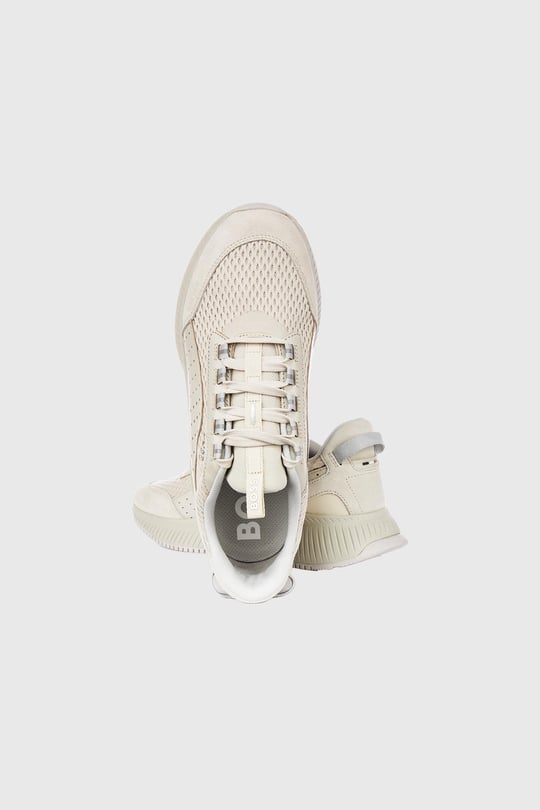 BOSS BOSS Erkek Rahat Taban Nefes Alabilen Bağcıklı Rahat Günlük Kullanım Bej Sneaker 50522908-131