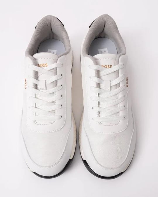 BOSS BOSS Erkek Rahat Taban Nefes Alabilen Üst Yüzeyli Beyaz Sneaker 50536481-100