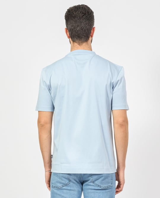 BOSS BOSS Erkek Regular Fit Bisiklet Yaka Marka Logolu Mavi T-Shirt 50520298-454