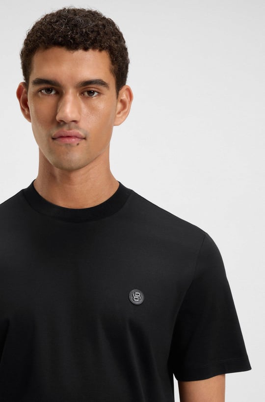 BOSS  BOSS Erkek Regular Fit Bisiklet Yaka Marka Logolu Siyah1 T-Shirt 50520298-002
