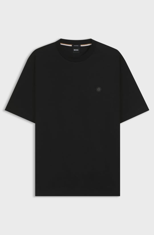 BOSS  BOSS Erkek Regular Fit Bisiklet Yaka Marka Logolu Siyah1 T-Shirt 50520298-002