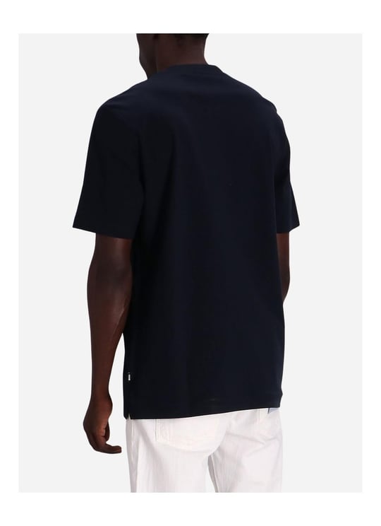 BOSS BOSS Erkek Regular Fit Bisiklet Yaka Marka Logolu Lacivert T-Shirt 50520298-404