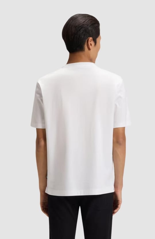 BOSS  BOSS Erkek Regular Fit Bisiklet Yaka Marka Logolu Ekru T-Shirt 50520298-103