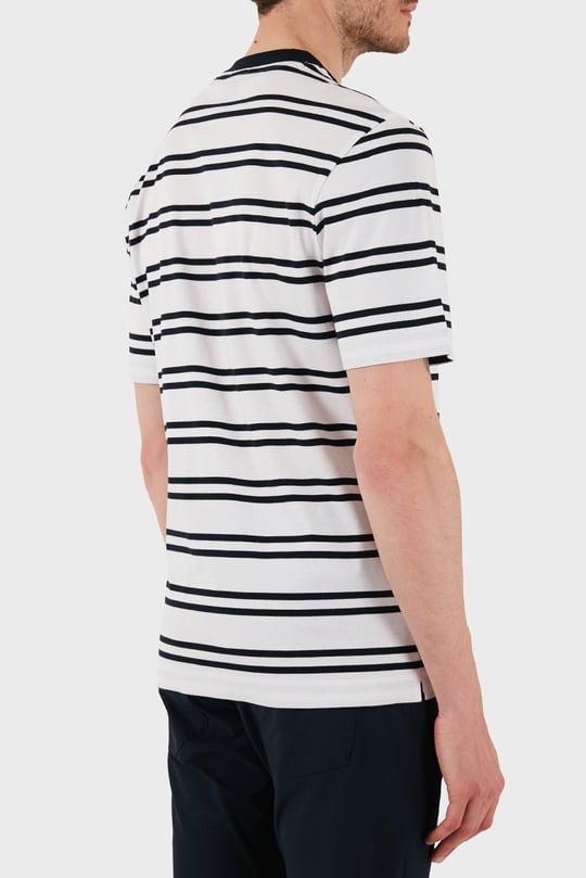BOSS  BOSS Erkek Regular Fit Bisiklet Yaka Marka Logolu Siyah-Ekru T-Shirt 50520298-405