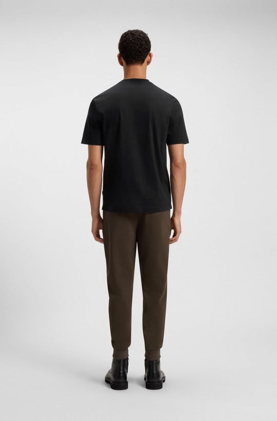 BOSS  BOSS Erkek Regular Fit Bisiklet Yaka Marka Logolu Siyah1 T-Shirt 50520298-002