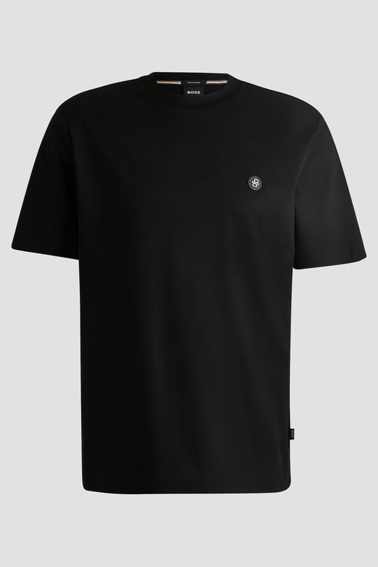 BOSS BOSS Erkek Regular Fit Bisiklet Yaka Marka Logolu Siyah T-Shirt 50520298-001
