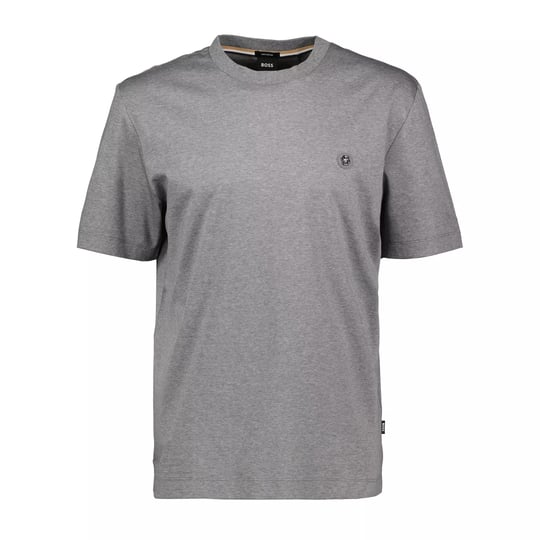 BOSS BOSS Erkek Regular Fit Bisiklet Yaka Marka Logolu Gri T-Shirt 50520298-030