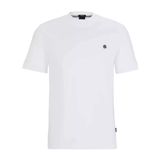 BOSS BOSS Erkek Regular Fit Bisiklet Yaka Marka Logolu Beyaz T-Shirt 50520298-100