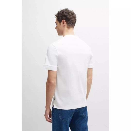 BOSS BOSS Erkek Regular Fit Bisiklet Yaka Marka Logolu Beyaz T-Shirt 50520298-100
