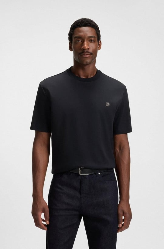 BOSS  BOSS Erkek Regular Fit Bisiklet Yaka Marka Logolu Lacivert T-Shirt 50520298-406