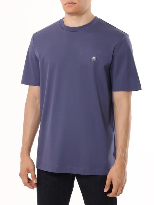 BOSS BOSS Erkek Regular Fit Bisiklet Yaka Marka Logolu Lacivert T-Shirt 50520298-412