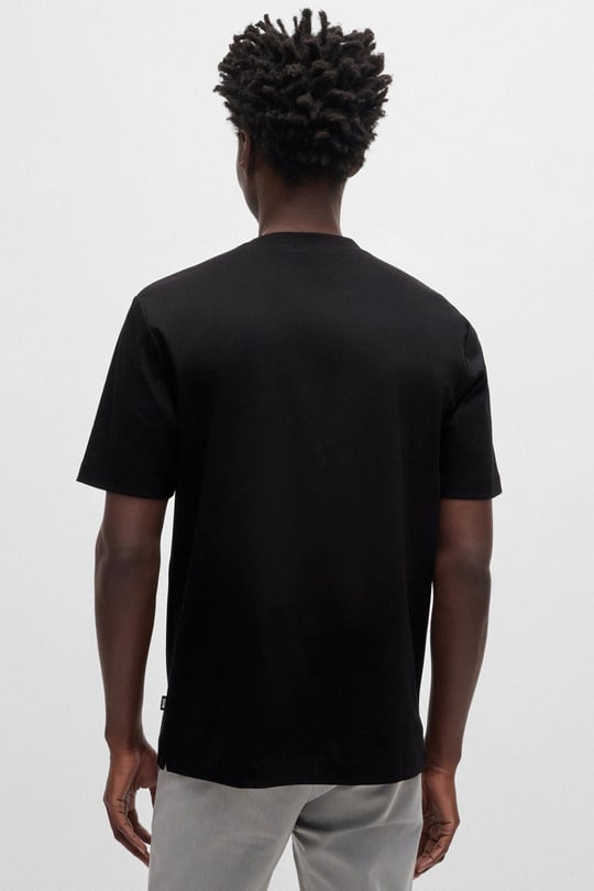 BOSS BOSS Erkek Regular Fit Bisiklet Yaka Marka Logolu Siyah T-Shirt 50520298-001