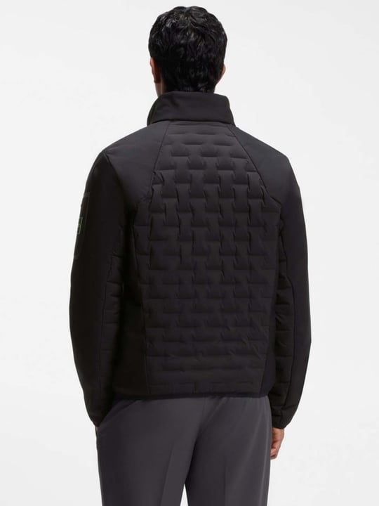 BOSS  BOSS Erkek Regular Fit Dik Yaka Çift Yönlü Fermuarlı Kaz Tüyü Siyah Mont 50561388-001