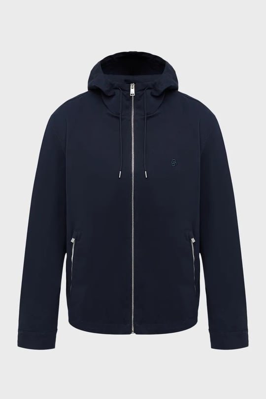 BOSS  BOSS Erkek Regular Fit Kapüşonlu Yaka Uzun Kollu Lacivert Mont 50564188-404