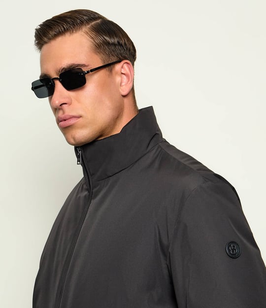 BOSS  BOSS Erkek Regular Fit Kaz Tüyü Dolgulu Dik Yakalı Fermuarlı Siyah Mont 50569608-001