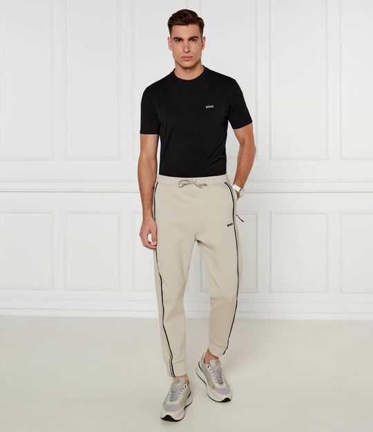 BOSS BOSS Erkek regular fit Kısa Kollu Düz Bisiklet Yaka Siyah3 T-Shirt 50506373-104