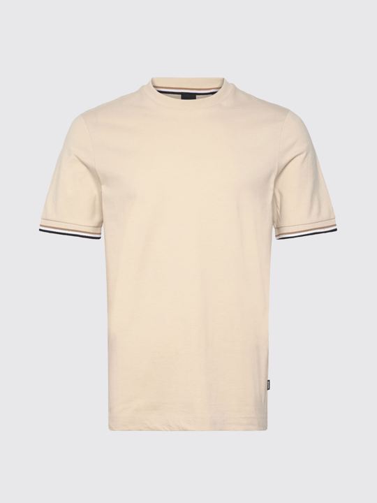 BOSS  BOSS Erkek regular fit Kısa Kollu Düz Bisiklet Yaka Bej2 T-Shirt 50501097-286