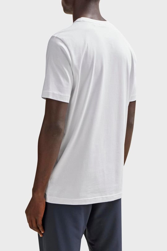 BOSS BOSS Erkek regular fit Kısa Kollu Düz Bisiklet Yaka Beyaz2 T-Shirt 50506373-100