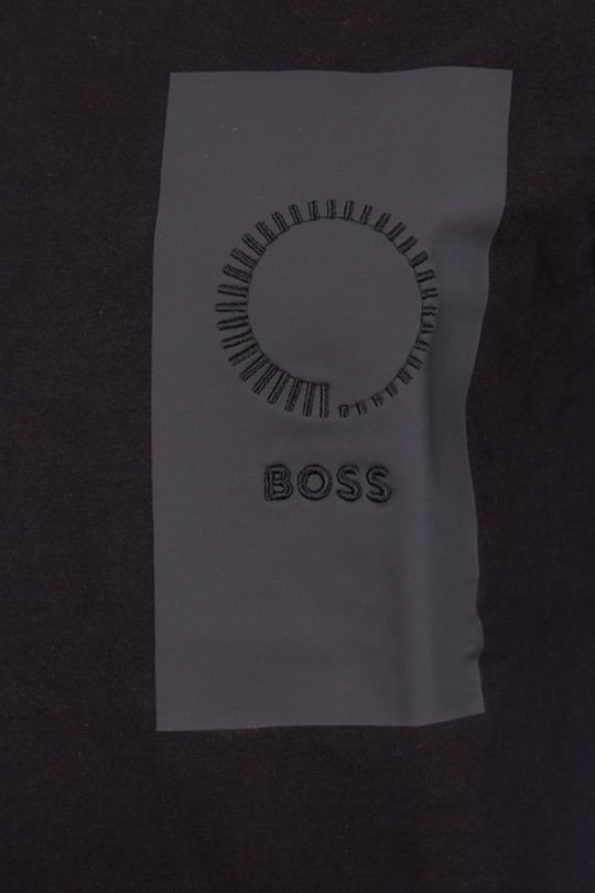 BOSS BOSS Erkek regular fit Kısa Kollu Düz Bisiklet Yaka Siyah T-Shirt 50494361-001