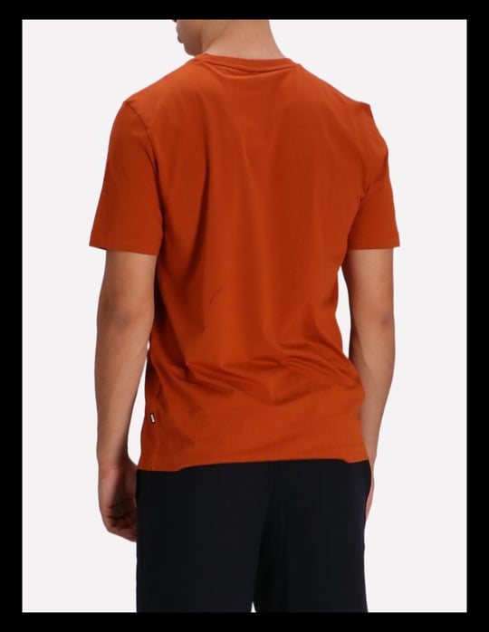 BOSS  BOSS Erkek regular fit Kısa Kollu Düz Bisiklet Yaka Turuncu T-Shirt 50468347-809