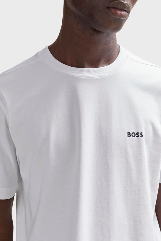 BOSS BOSS Erkek regular fit Kısa Kollu Düz Bisiklet Yaka Beyaz2 T-Shirt 50506373-100