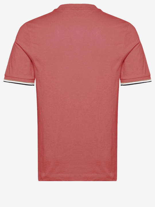BOSS  BOSS Erkek regular fit Kısa Kollu Düz Bisiklet Yaka Pembe T-Shirt 50501097-615