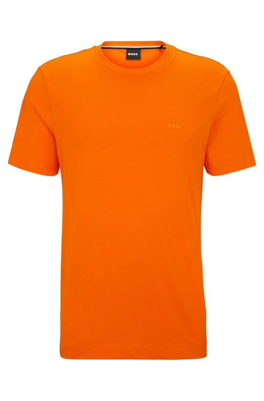 BOSS BOSS Erkek regular fit Kısa Kollu Düz Bisiklet Yaka Açık Turuncu T-Shirt 50468347-829