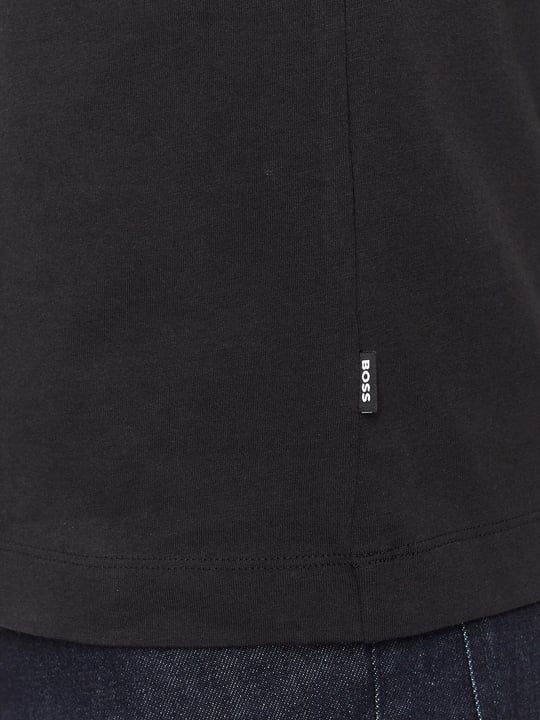 BOSS BOSS Erkek regular fit Kısa Kollu Düz Bisiklet Yaka Siyah T-Shirt 50501097-001