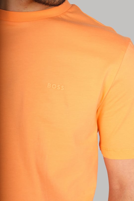 BOSS BOSS Erkek regular fit Kısa Kollu Düz Bisiklet Yaka Turuncu T-Shirt 50468347-813