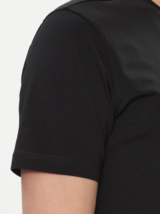 BOSS BOSS Erkek regular fit Kısa Kollu Düz Bisiklet Yaka Siyah T-Shirt 50506373-002