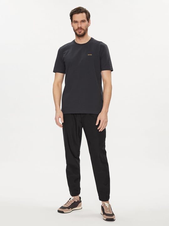 BOSS BOSS Erkek regular fit Kısa Kollu Düz Bisiklet Yaka Lacivert T-Shirt 50506373-401