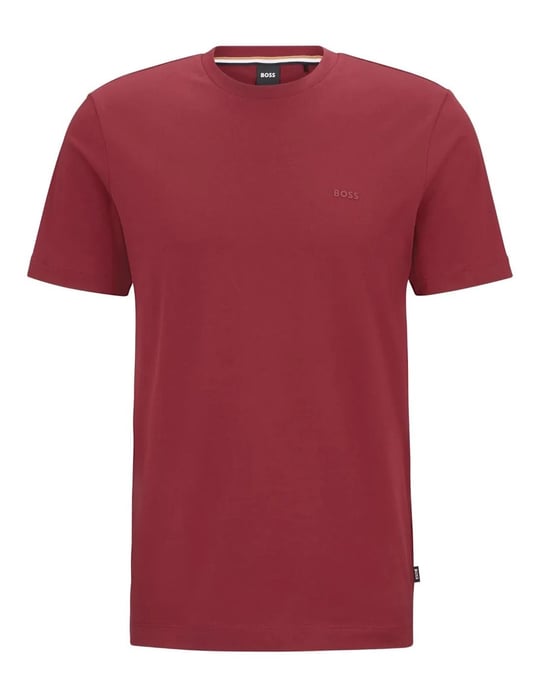 BOSS  BOSS Erkek regular fit Kısa Kollu Düz Bisiklet Yaka Kırmızı T-Shirt 50468347-602