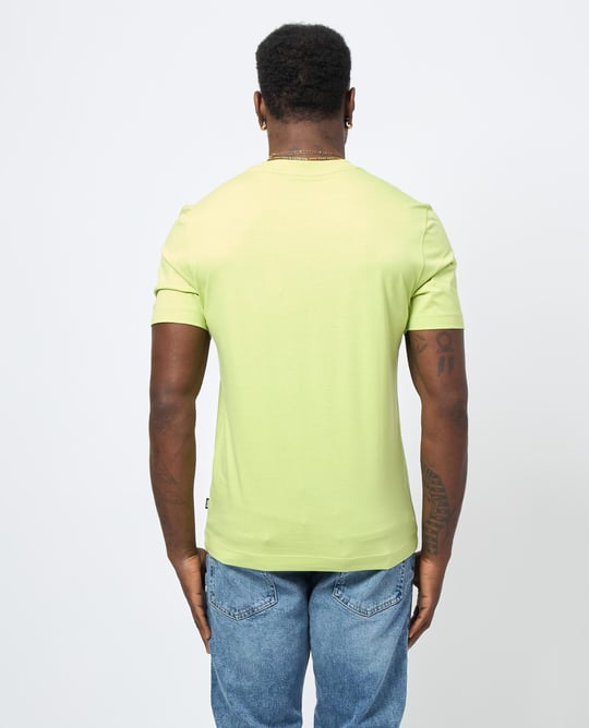 BOSS BOSS Erkek regular fit Kısa Kollu Düz Bisiklet Yaka Açık Yeşil T-Shirt 50468347-331