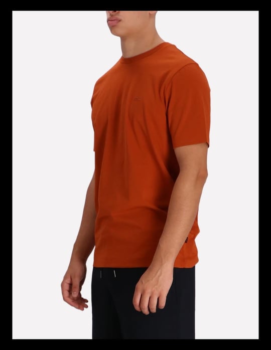 BOSS  BOSS Erkek regular fit Kısa Kollu Düz Bisiklet Yaka Turuncu T-Shirt 50468347-809
