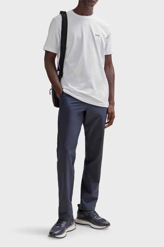 BOSS BOSS Erkek regular fit Kısa Kollu Düz Bisiklet Yaka Beyaz2 T-Shirt 50506373-100