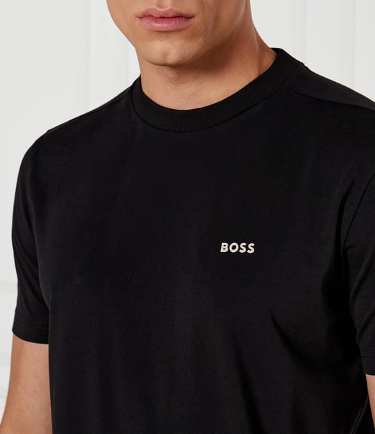 BOSS BOSS Erkek regular fit Kısa Kollu Düz Bisiklet Yaka Siyah3 T-Shirt 50506373-104