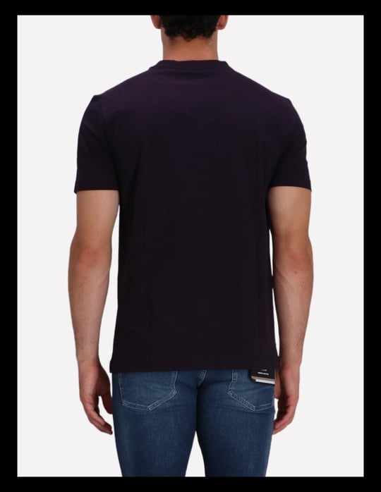 BOSS  BOSS Erkek regular fit Kısa Kollu Düz Bisiklet Yaka Mor T-Shirt 50506373-517
