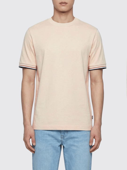 BOSS  BOSS Erkek regular fit Kısa Kollu Düz Bisiklet Yaka Bej2 T-Shirt 50501097-286
