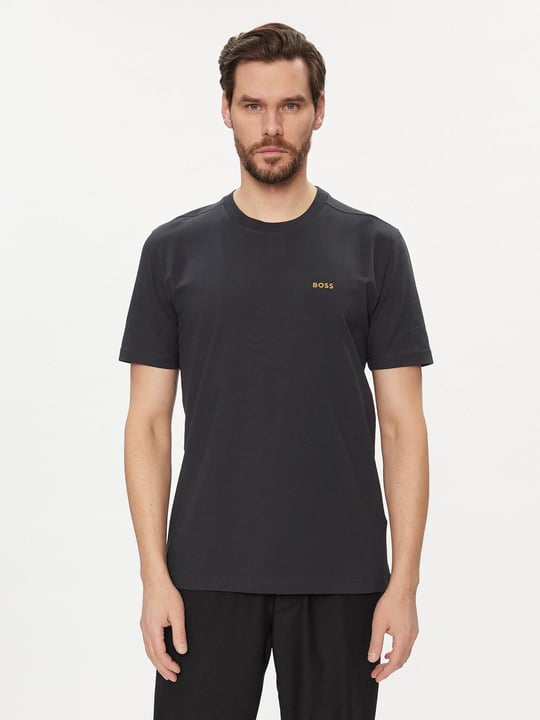 BOSS BOSS Erkek regular fit Kısa Kollu Düz Bisiklet Yaka Lacivert T-Shirt 50506373-401