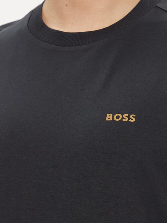 BOSS BOSS Erkek regular fit Kısa Kollu Düz Bisiklet Yaka Lacivert T-Shirt 50506373-401