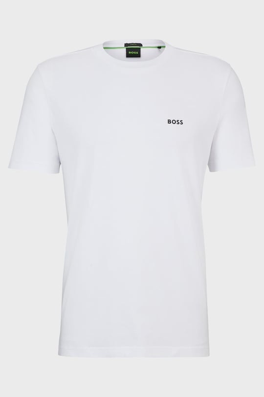 BOSS BOSS Erkek regular fit Kısa Kollu Düz Bisiklet Yaka Beyaz2 T-Shirt 50506373-100